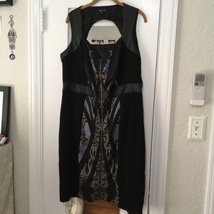 City Chic Zip-Front Black Bodycon Dress